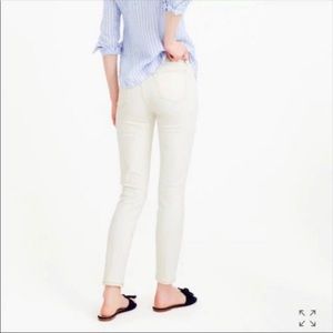 J.Crew Toothpick White Ankle Jean